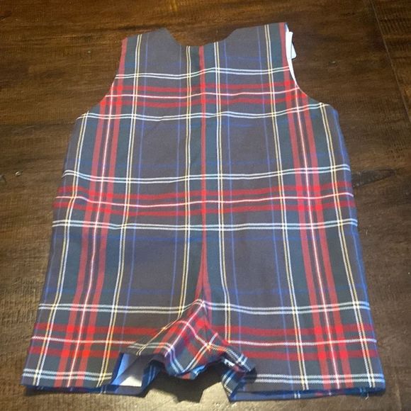 The Beaufort Bonnet Company Gray Plaid John John/ Shortall 18-24 months - Picture 5 of 6